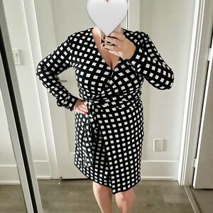 Pink Tartan gingham wrap dress